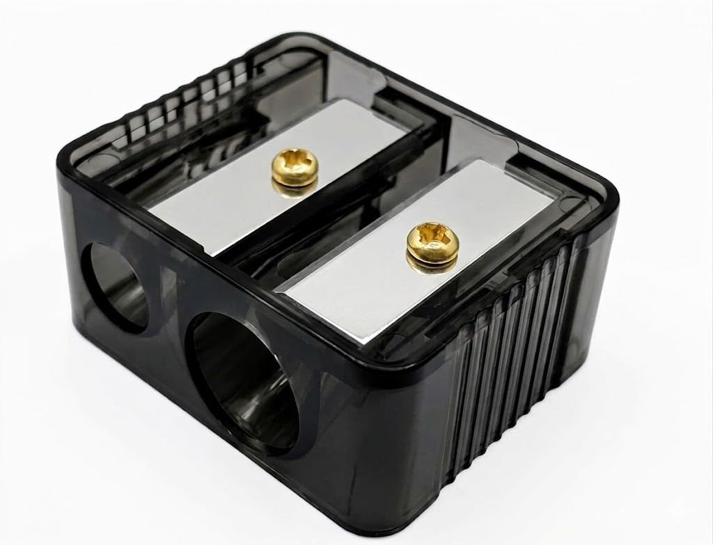 Pencil Sharpener - Travel Cosmetics| Portable Makeup | Dual-Pencil Sharpener for Lip Liner, Eyebrow, and Eyeliner