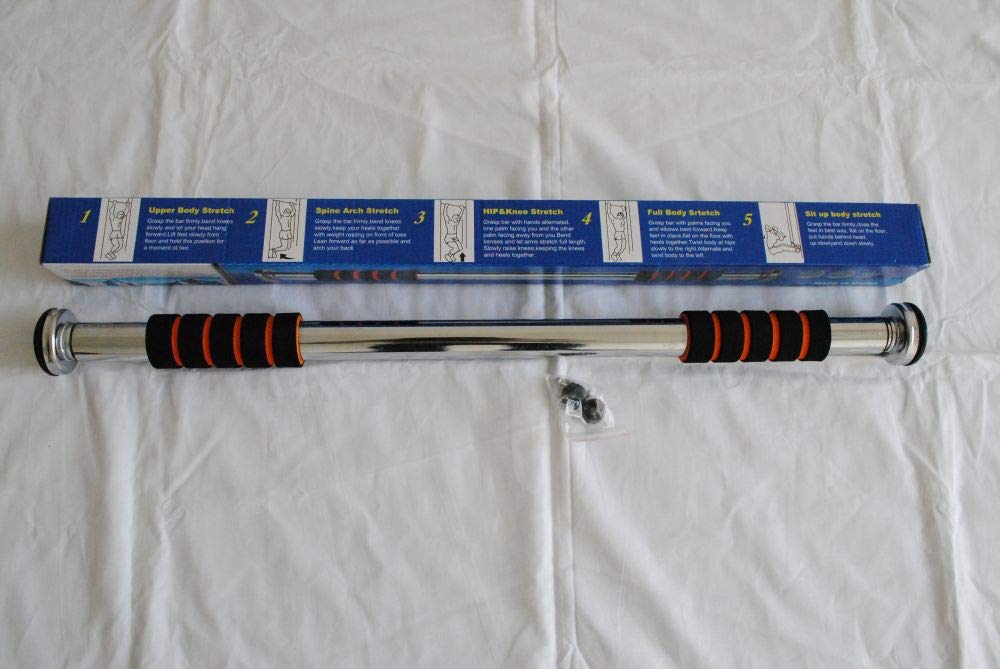 Doorway pull-up bar with heavy-duty, adjustable frameco5264