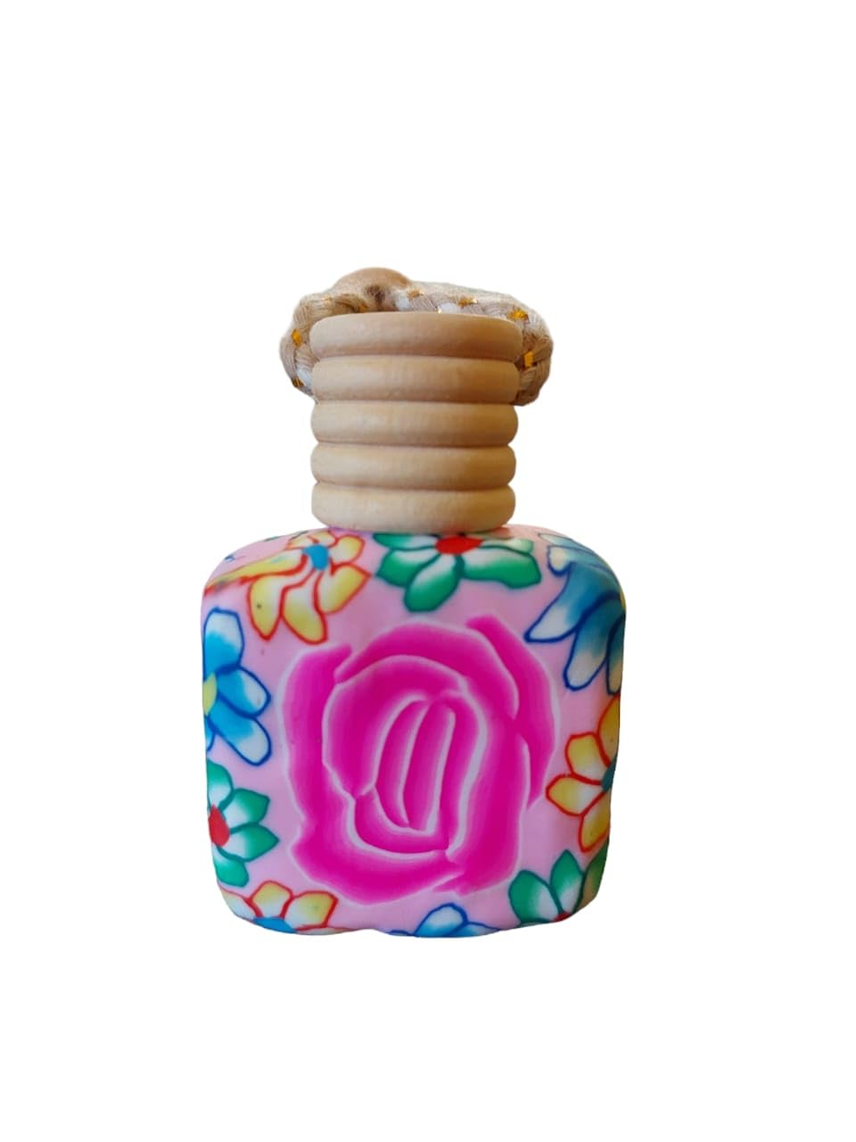 Car Air Freshener on Mirror with Essential Oils Fragrance with Wooden Diffuser Lid - Coconut - Assorted Designs