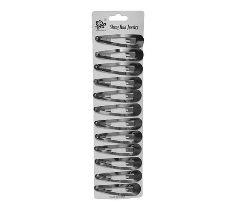 Daphne 12-Piece Hair Clip Set For Girls - Silver