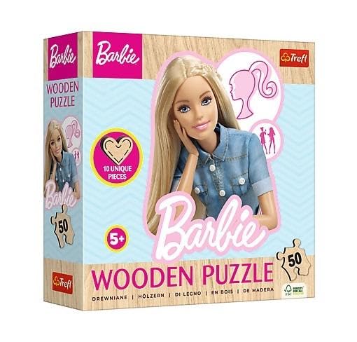 TREFL Favorite fashionable Barbie Wooden Contour Puzzle 50-Pieces