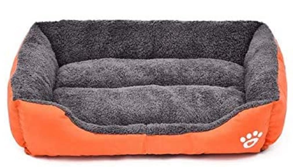 Small Size Pet Dog Cat Bed, Blanket - Orange