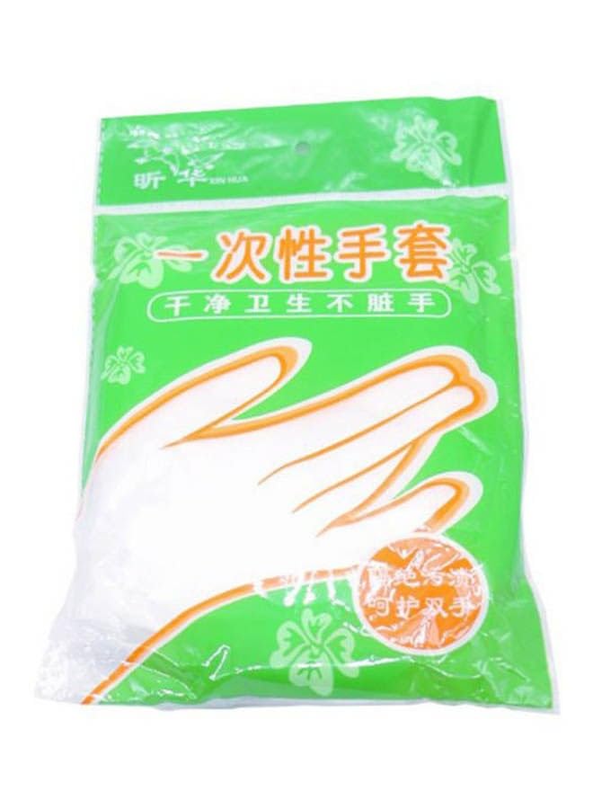 100 Pieces Disposable Gloves One-Off Plastic Gloves Restaurant Bbq Transparent Eco-Friendly Pe Gloves Kitchen Garden Clear