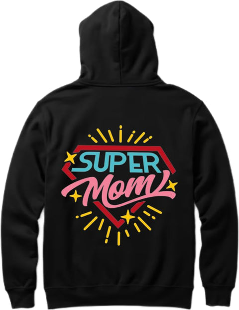 Super Mom Mom dad parents Hoodie Black 1