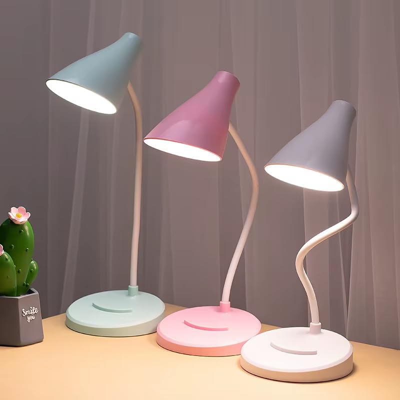 Eye Comfort Rechargeable LED Desk Lamp – Flicker-Free Lighting – Touch Control – 3 Light Colors – USB Powered – Ideal for Studying, Working, Reading