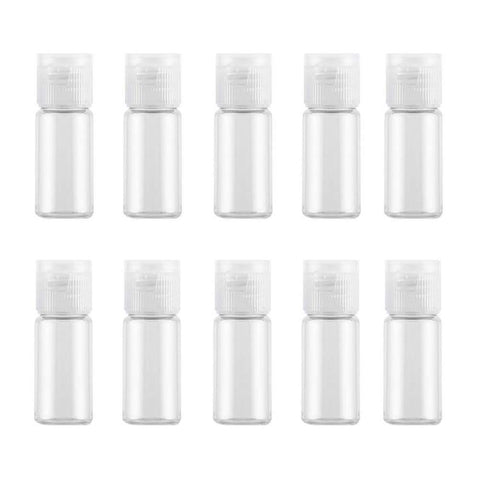 12Pcs 15ml Clear Plastic Empty Bottles Travel Containers with Flip Cap Refillable Toiletry Container Cosmetic Sample Bottles for Shampoo Shower Gel Lotion Essential Oil