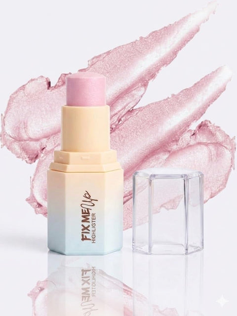 Highlighter Makeup Stick, Cream Glow Shimmer for a Radiant Finish, Easy to Blend & Long-Lasting Highlight Make Up for Face Eyes Lips (N02)