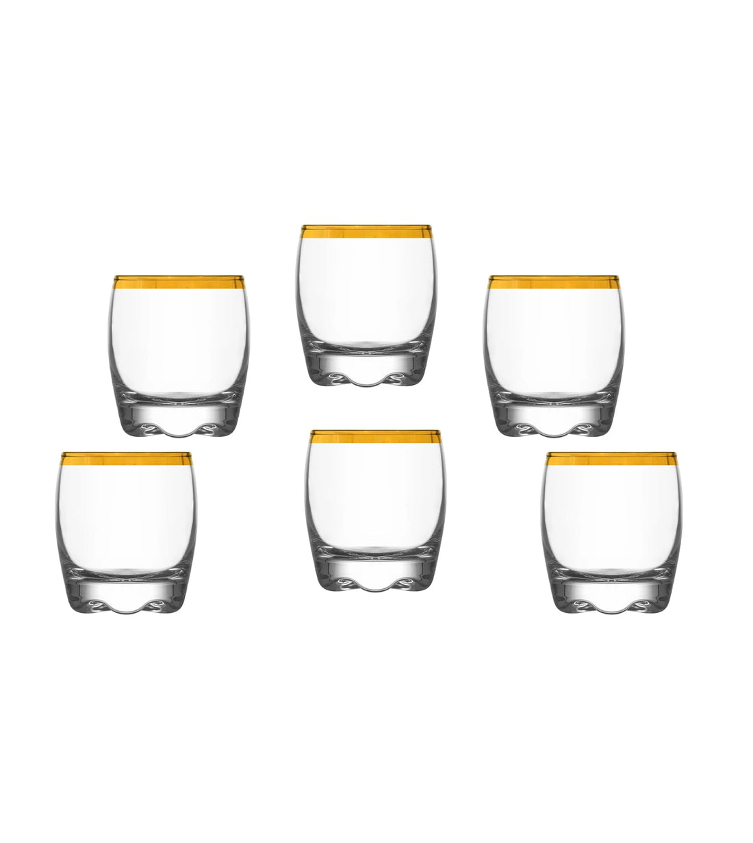ADORA Glass/Golden Rim/ 6 Pcs/Elegant design, Trusted Brand, Attractive shape