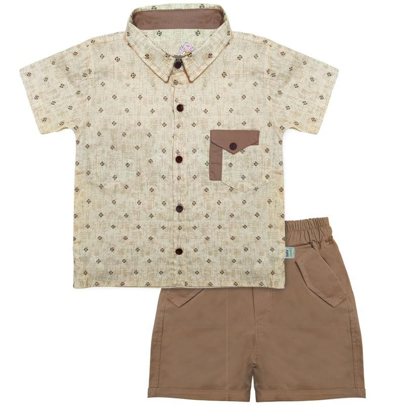 Baby Shoora Boys Half Sleeves Shirt&Short Printed Half Sleeves Shirt&Short (pack of 1)