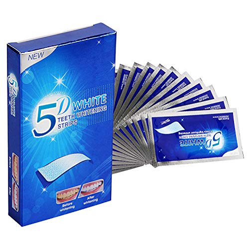 GQ Teeth Whitening Strips for Sensitive Teeth - 28 Pcs (14 Treatments) | Dentist Formulated Enamel-Safe Formula | Removes Coffee, Wine & Tobacco Stains | Professional Reduced Sensitivity Technology