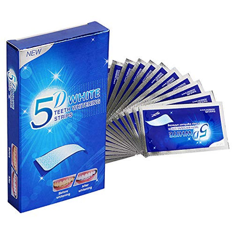 GQ Teeth Whitening Strips for Sensitive Teeth - 28 Pcs (14 Treatments) | Dentist Formulated Enamel-Safe Formula | Removes Coffee, Wine & Tobacco Stains | Professional Reduced Sensitivity Technology