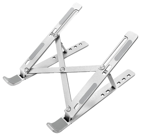Zonic Z1069 Laptop Stand, Adjustable Portable Laptop Holder for Desk, Aluminum Ventilated Notebook Riser for MacBook Air Pro, More 10-15.6 inches PC Computer, Tablet, iPad (Silver)