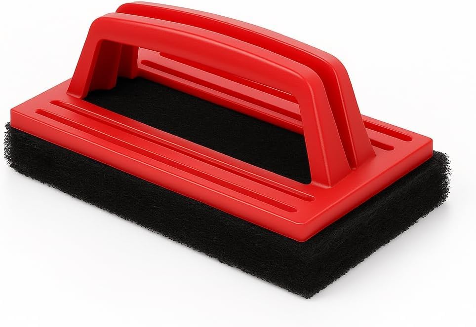 Kitchen Cleaning Brush With Handle Scouring Pad Scrubber For Bathroom Wall Floor Sink Tile Ergonomic Cleaning Tool For Shower Bathtub Home