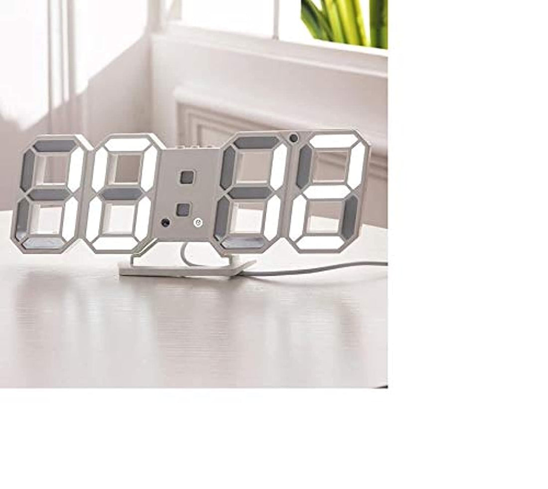 3D LED Wall Clock Modern Digital Alarm Table Clocks Nightlight Saat Wall Clock For Home Living Room Office Desk 24 or 12 Hour