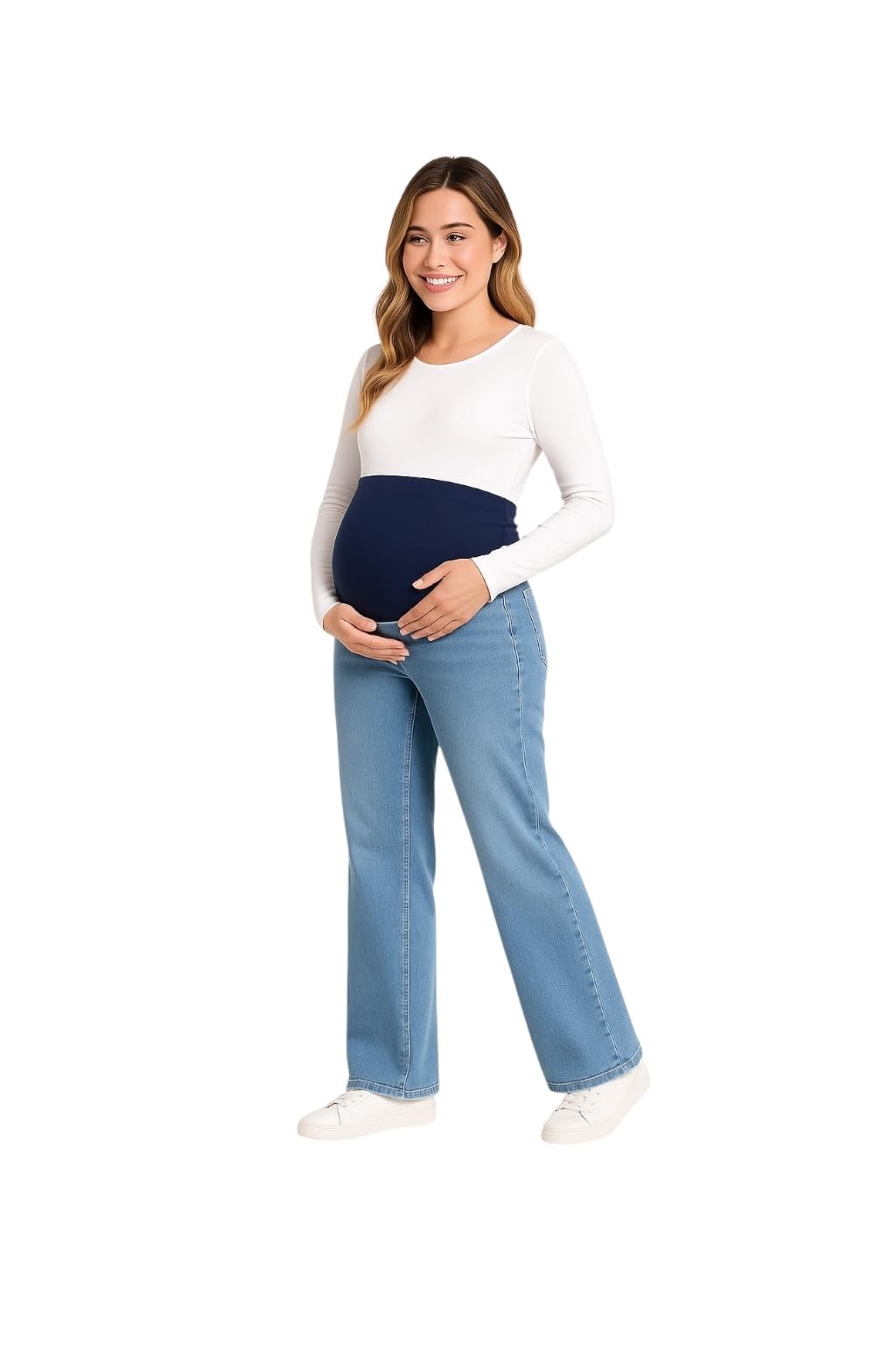 Astret Maternity Jeans With Side Tapes - Modern And Comfortable Design For A Unique Youth Look