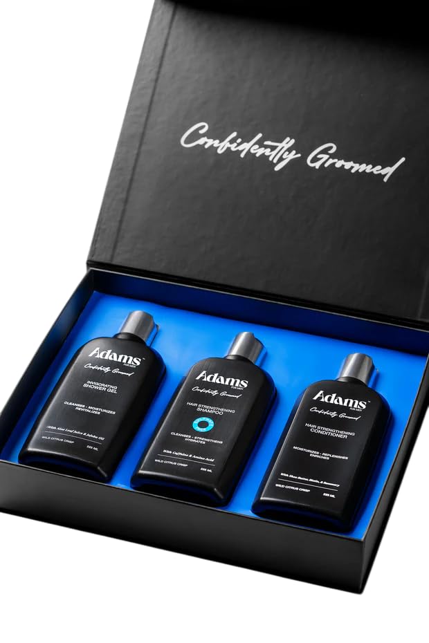 Adam's for Men Premium Shower Routine, Set of 3
