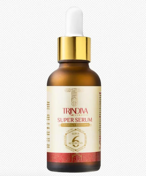 Trindiva Super Serum Exfoliating & Rejuvenating Face Serum with AHA BHA and Hyaluronic Acid for Brightening and Anti-Aging 30ml