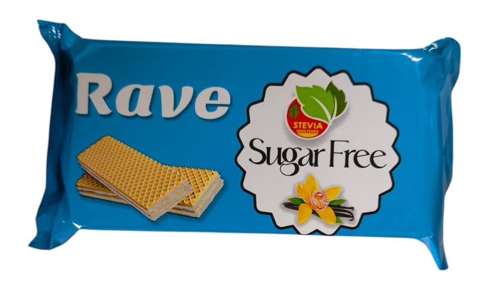 Rave Wafer Biscuit Filled With vanilla Cream Sugar Free 1 Piece 4 Biscuits