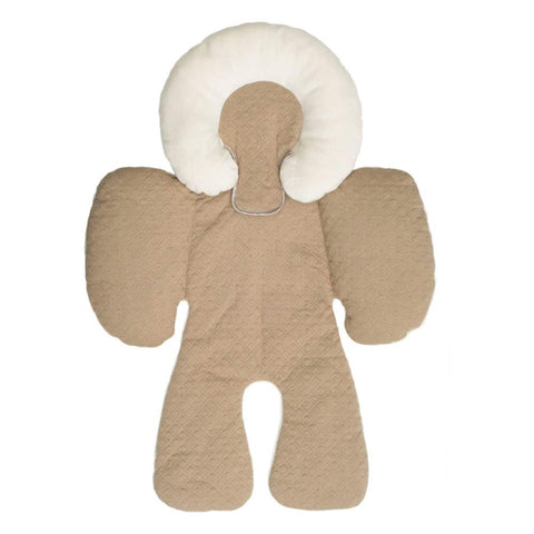 Moro Moro 3 Baby Body Support Newborn Infant Support For Car Seats And Strollers - 100% Cotton Infant Head Body Support For Babies - Adjustable Comfortable Pushchair Seat (Beige)