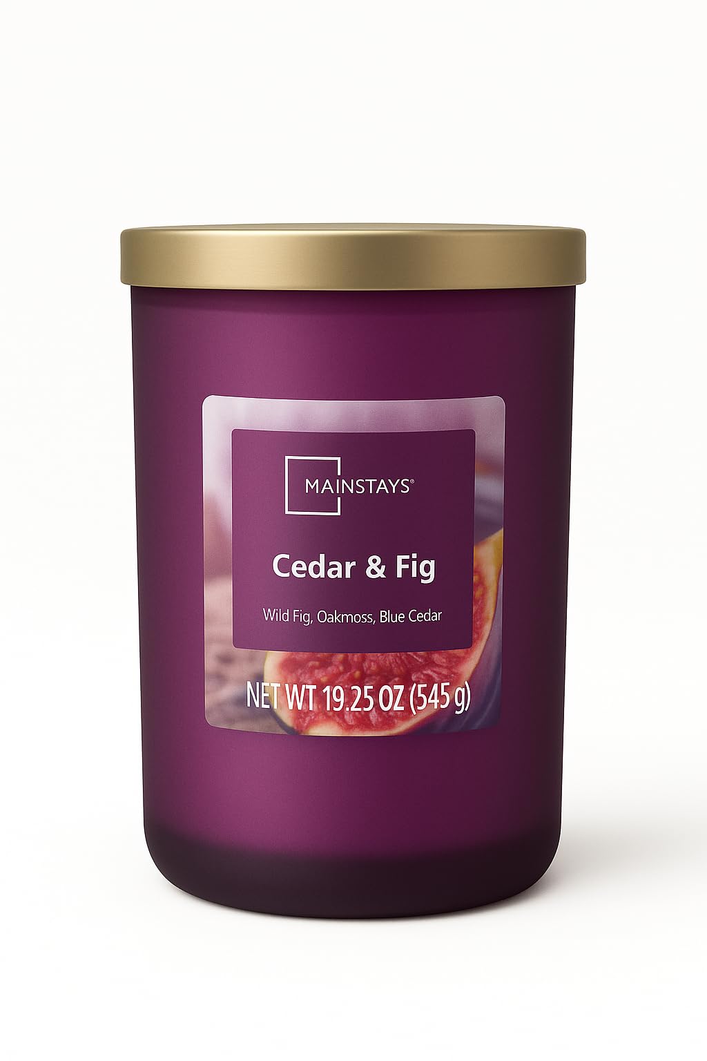 Kanawaty Scented 19.25 oz Candle Jar, CEDAR & FIG, Up to 110 Hours of Burn Time, Single-Wick