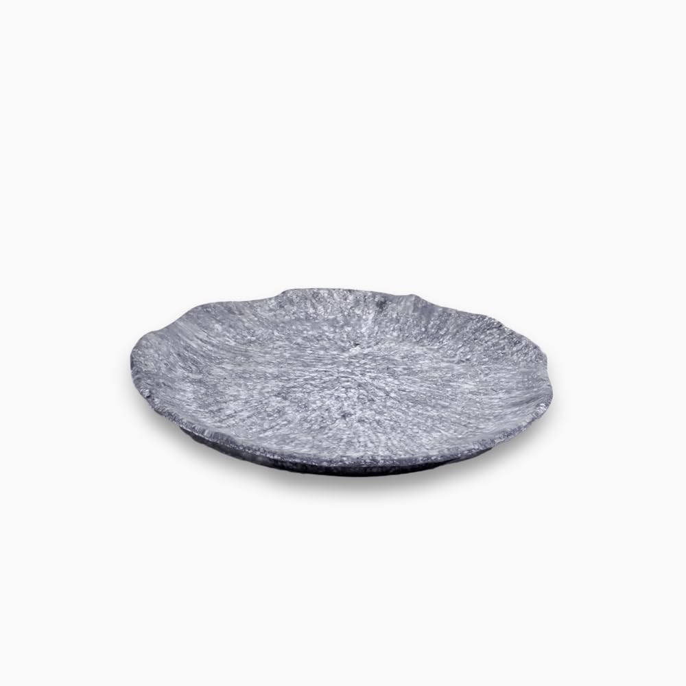 Lotus Flower Plate – Light Grey