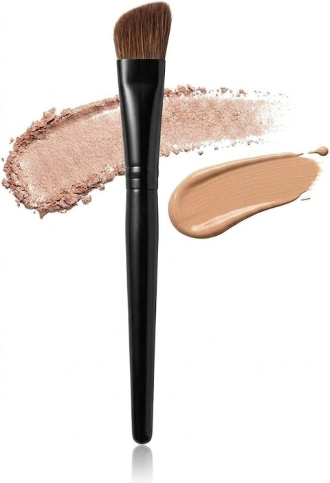 Makeup Brush for Precision CONCEALER AND Contouring the Nose, Lips and Eyes; Works with Creams, Powders and Minerals; Professional Quality-1pc-blackgold