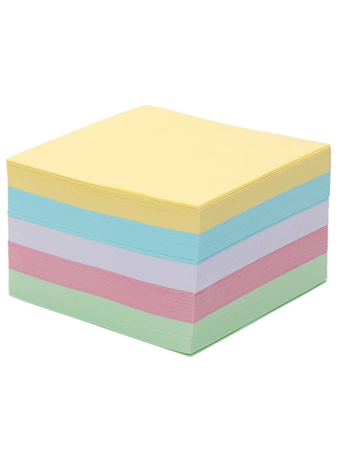 Generic Non-Sticky Notes, Set Of 500 Sheets Material, Suitable For School & Home, Reminder Notes (Multicolor Without Holder, 3IN X 3IN, 76 X 76 MM)