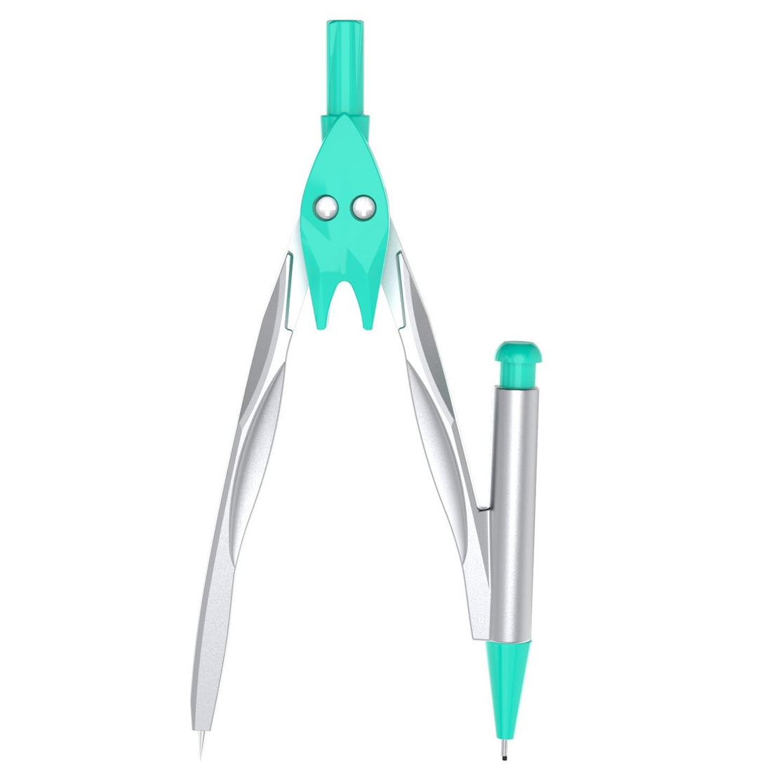 Deli EH607 Compass with Mechanical Pencil, Red/Blue/Green