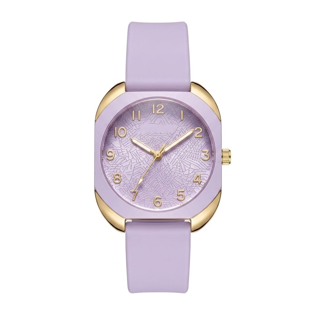 Luxury Women's Wrist Watch Comfortable Silicone Rubber Band - Fashion Design Suitable for Gifts and Occasions - Available in Many Colors and Shapes