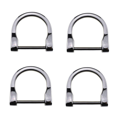 Hao Pro 1 inch Width Horseshoe D-Rings Speedy Connect Polished Finish Lock Firmly Quality Metal U Shape Screw in Shackle Semicircle Accessories Gun Black 2 PCS for Crafts Leather Purse Strap Keychain
