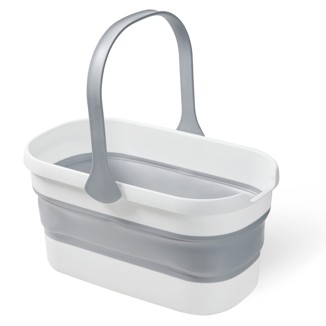 BOOMJOY Collapsible Bucket with Handle, Mop Bucket for Cleaning 12L (3.2 Gallon), Large Plastic Water Buckets for Camping, Window Washing, Laundry, Fishing, RV-Grey