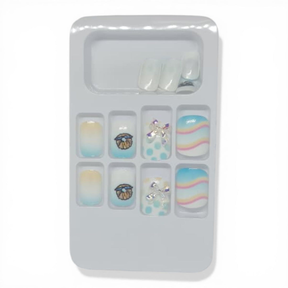 Catch Up Kids Press On Nails for Girls, Cute Reusable Stick On Nails Set, Safe Non Toxic False Nails with Adhesive Tabs, Colorful Designs for Children Party Play and Dress Up