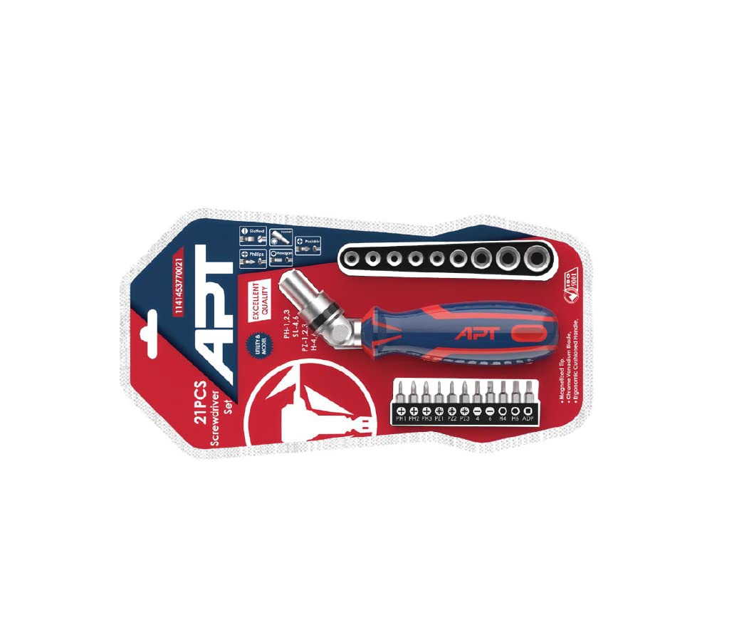 APT 21pcs Ratchet Screwdriver Set ( AH145477-21 )