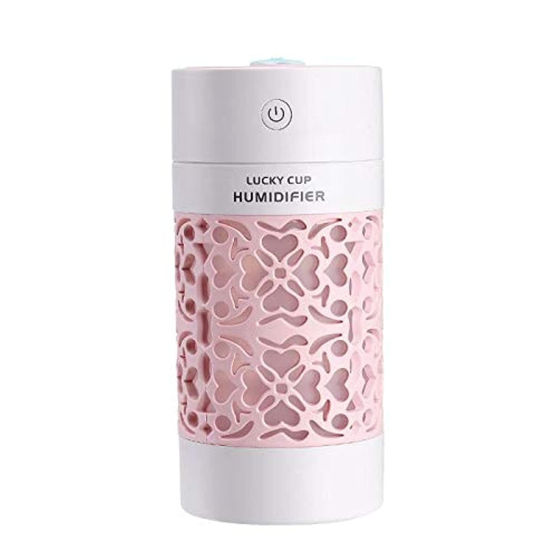 Humidifier USB Ultrasonic Aroma Diffuser 3 in 1 mini Essential oil Diffuser with LED light USB fan for Car Humidifiers Pink