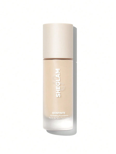 SHEGLAM Skinfinite Hydrating Foundation Flawless Dewy Foundation Hydrating Coverage Invisible Pore Concealer Pore-less Non-Greasy Lightweight Natural Soft Liquid Foundation-Linen