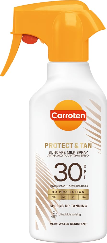 Carotene 'Milk Treasure' Tanning Milk Spray SPF30 - Effective Sun Protection and Perfect Tan 270ml