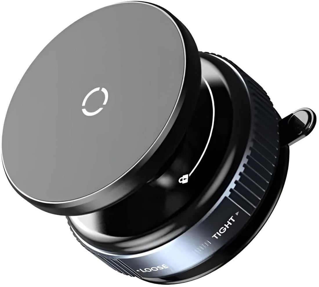 Next Store G2 Magnetic Car Phone Holder, Swivel Lock Suction Cup for Superior Drum and Glass Mount, 360° Rotation, Compatible with All iPhone and Galaxy Phones