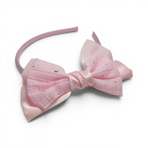Catch Up Shiny Bow Headband for Women and Girls Elegant Sparkly Hair Band Cute Bow Design Comfortable Lightweight Daily Wear Fashion Accessory Stylish Feminine Look