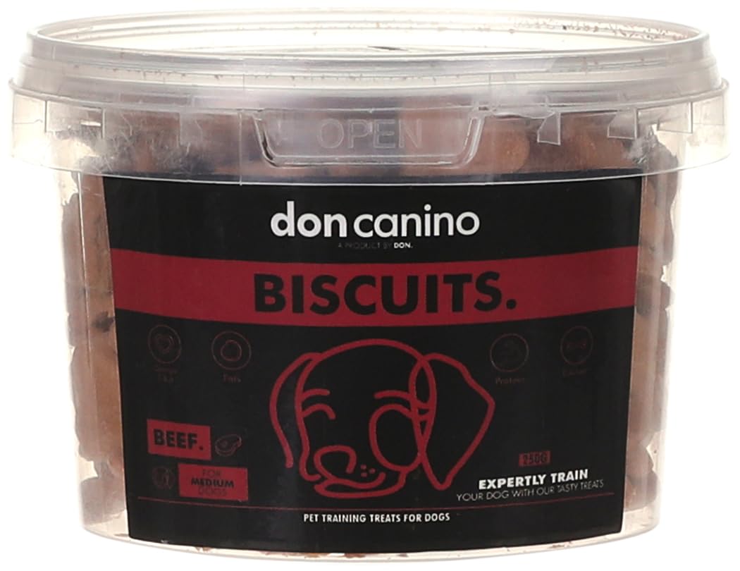 Don canino Training Biscuit Treats for Dogs Meduim beef 250 Gram