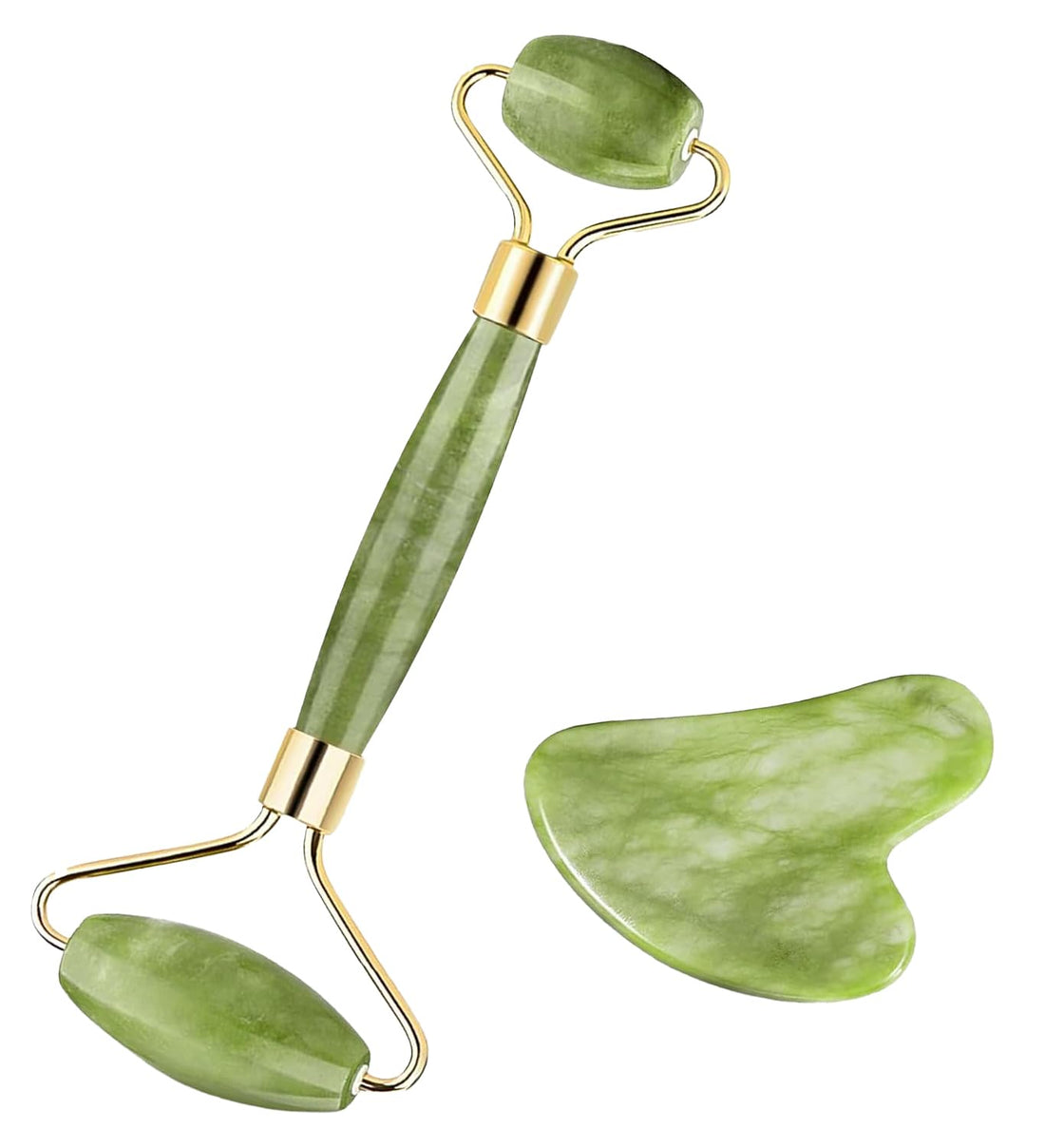 Gua Sha & Jade Roller Facial Tools Face Roller and Gua Sha Set by Easy to Clean Promote Blood Circulation Reduce Puffiness Suitable for Skin Care Routine