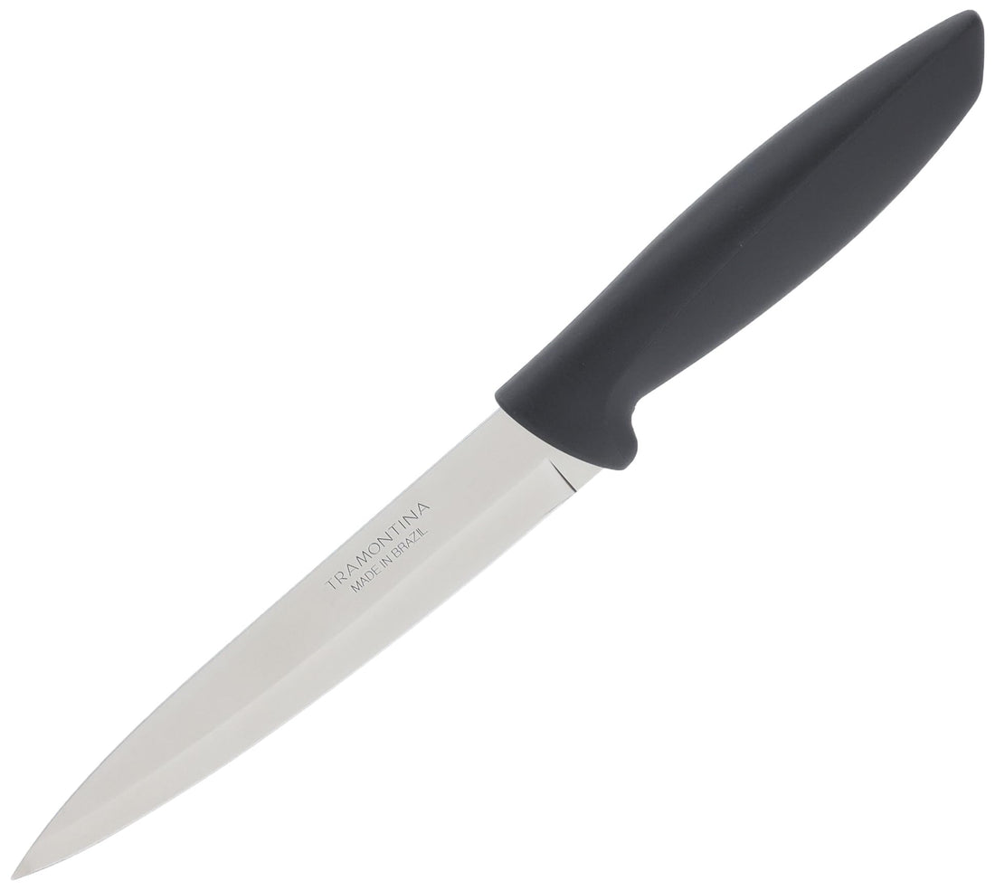 TRAMONTINA Knife, Kitchen Knife for Everyday Cutting – Plenus – Utility – Polypropylene - Plain Edge – 6-Inch – Gray