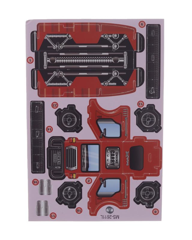 3A Ms-2611L-A Foam Truck 3D Puzzle Toy For Kids - 8-10 Years Multi Color