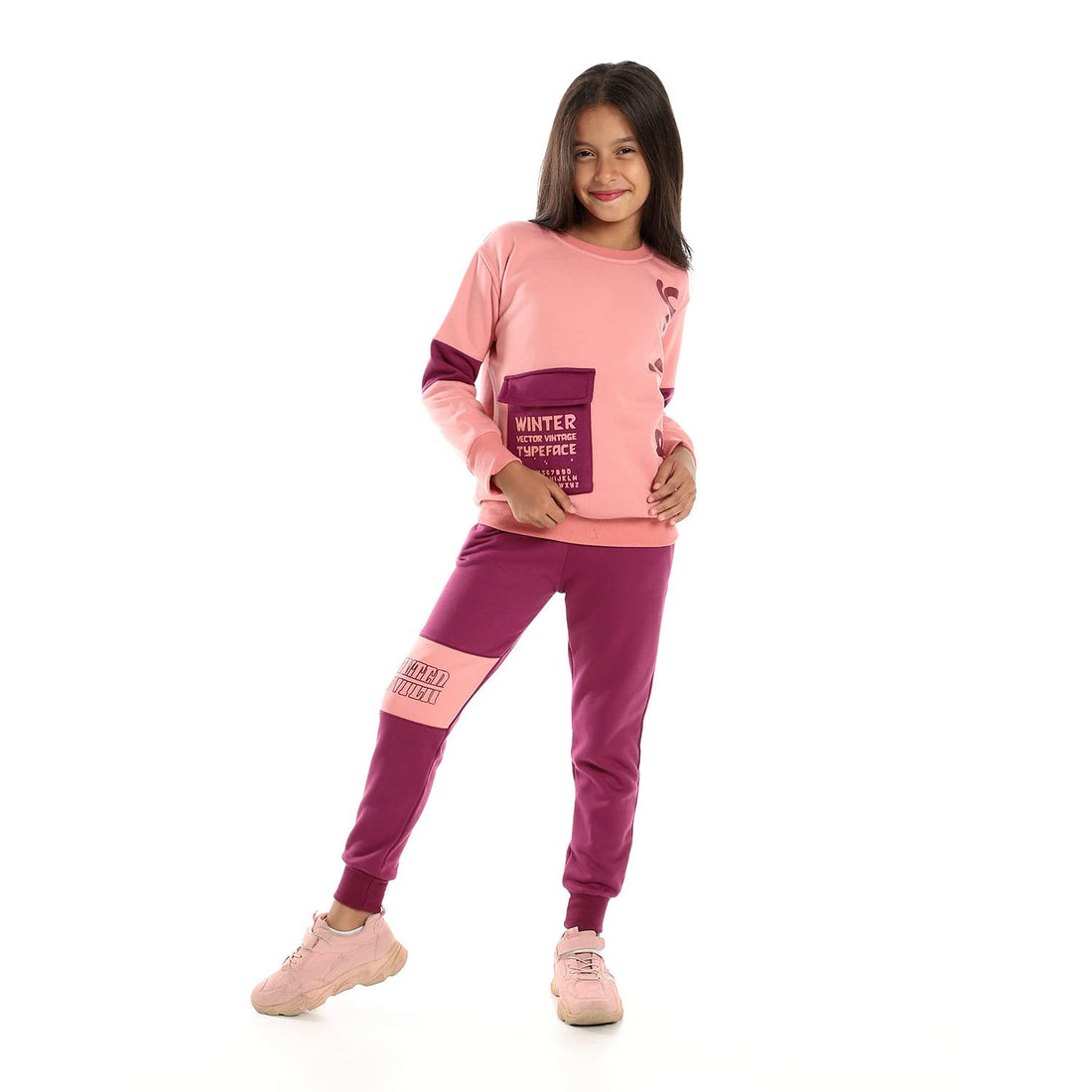 CAESAR Girls Printed Girls Training Suit With Pocket Training Suit (pack of 2)