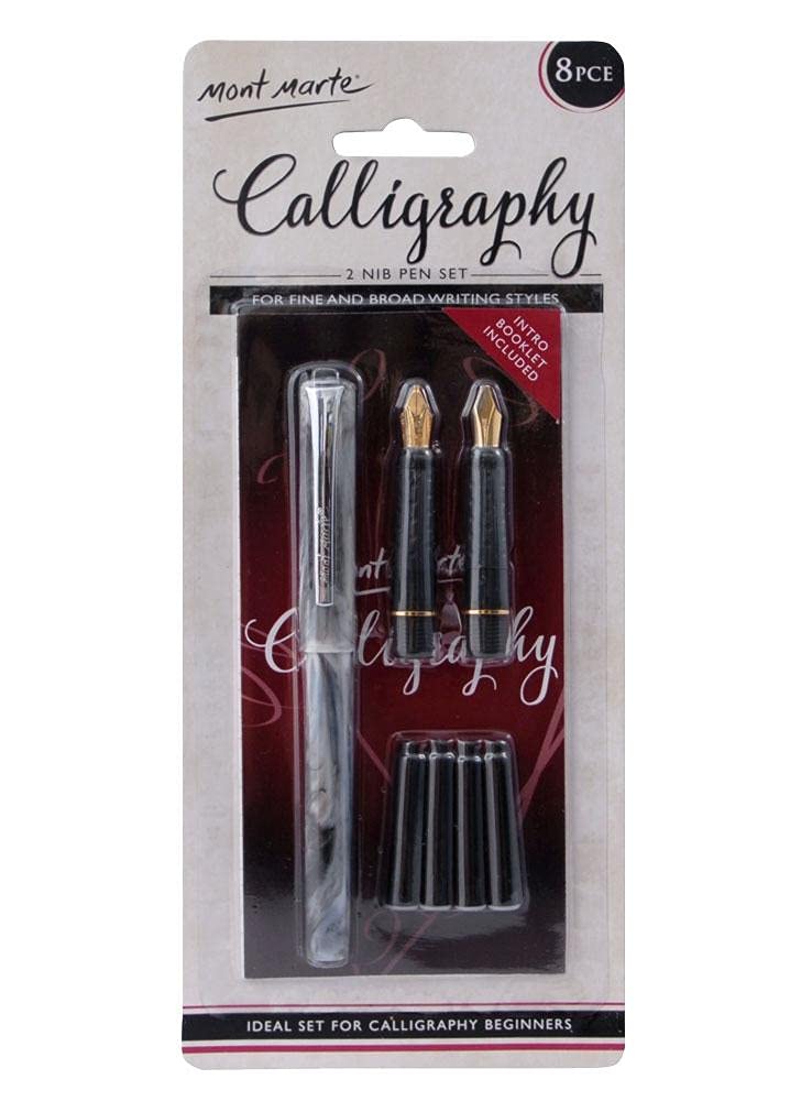 Mont Marte Calligraphy Set - 2 Nib 8pc