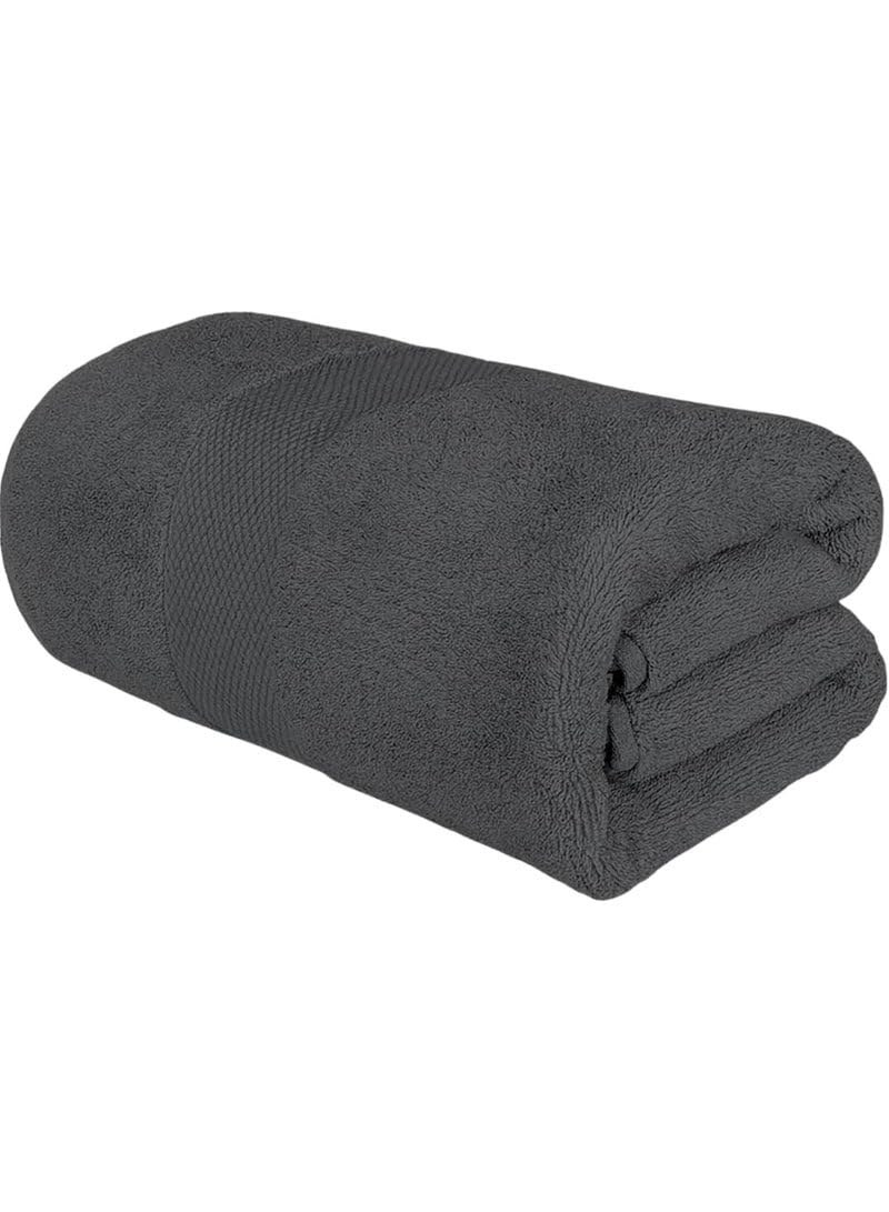 SOL SUAVE 1 Piece Egyptian Cotton Bath Towel - Ultra Soft & Highly Absorbent, Quick Dry Wash Cloths (Gray, Hand Towel (100 x 50 cm))