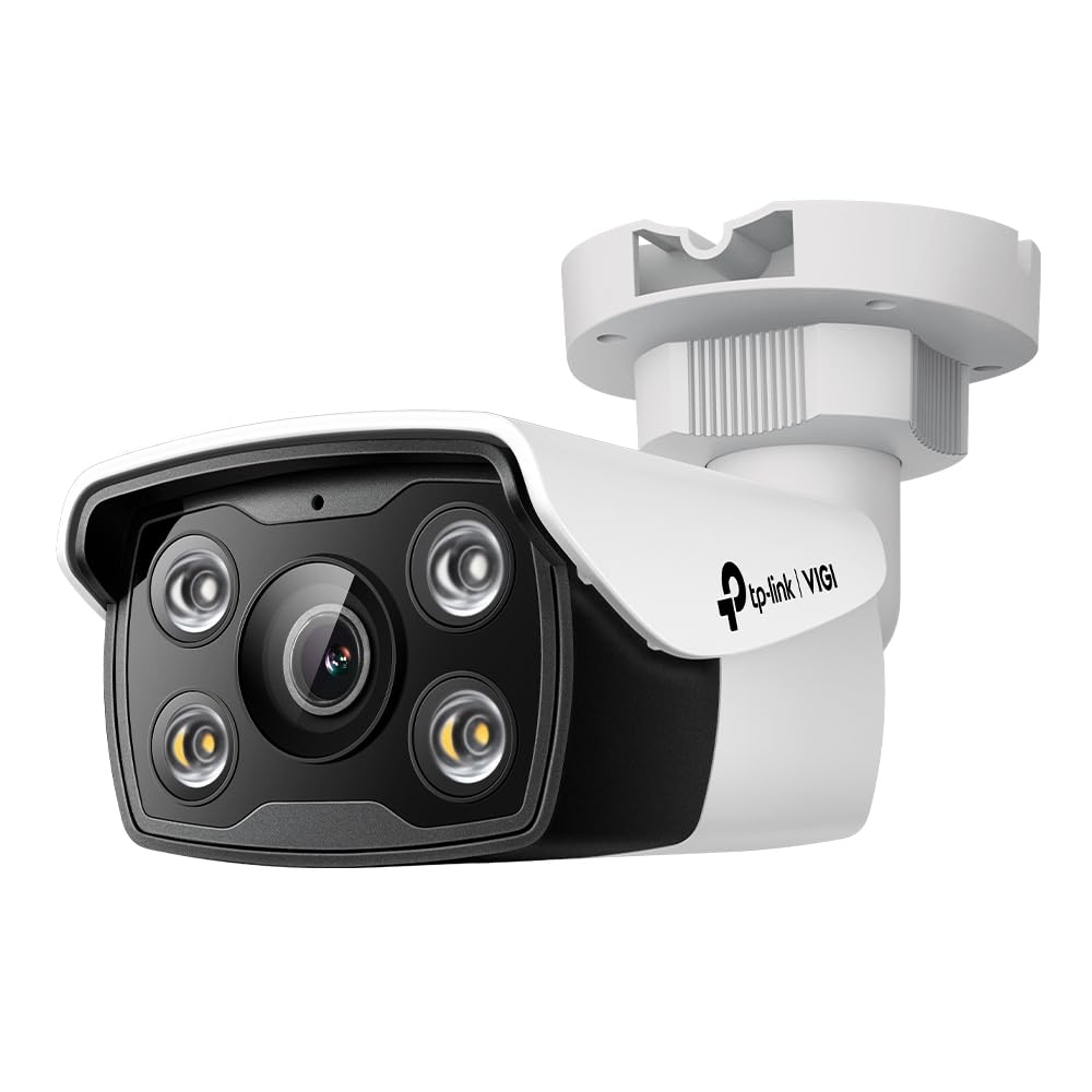 TP-Link VIGI C350 2.8mm Lens Smart Outdoor Security Bullet Network Camera | 5MP HD Full-Color | Smart Video Enhancement | Waterproof IP67 | H.265+ | Smart Detection| PoE/12V DC CCTV | ONVIF