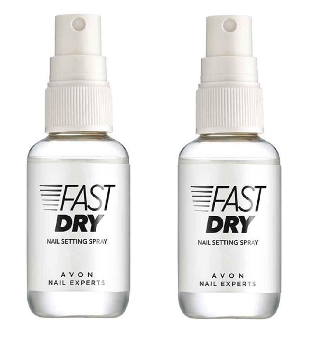 Pack of 2 Avon Nail Experts Fast Dry Nail Setting Spray - 60 seconds to touch dry - 2 x 50ml