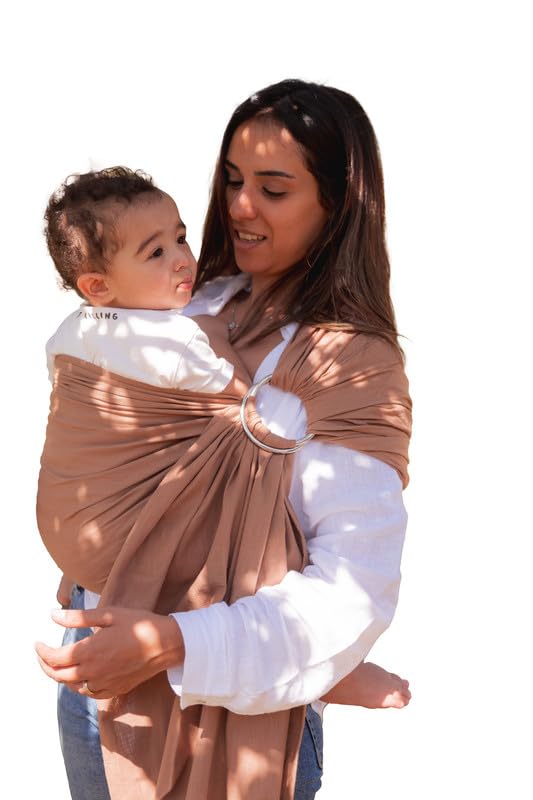 Little B The SUMAYA Ring Sling Cotton Baby Carrier- Camel Brown