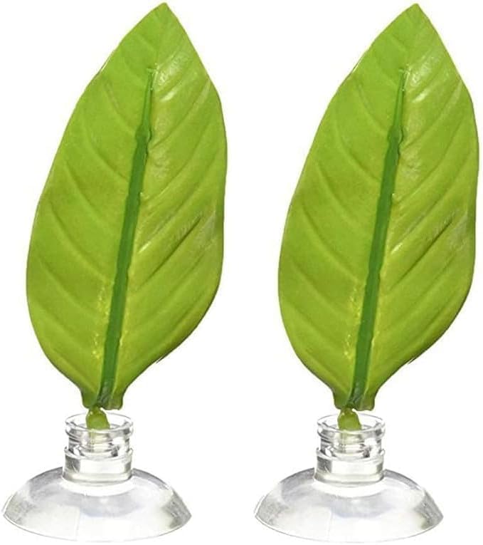Plastic Plant Betta Hammock Leaf Bed for Fish Tank, 2Pcs Single Layer Beta Leaf Bed Fish Resting Leaf Betta Hammock Beta Tank Aquarium Betta Leaf, Beta Leaf Bed Fish Resting Leaf Betta Hammock