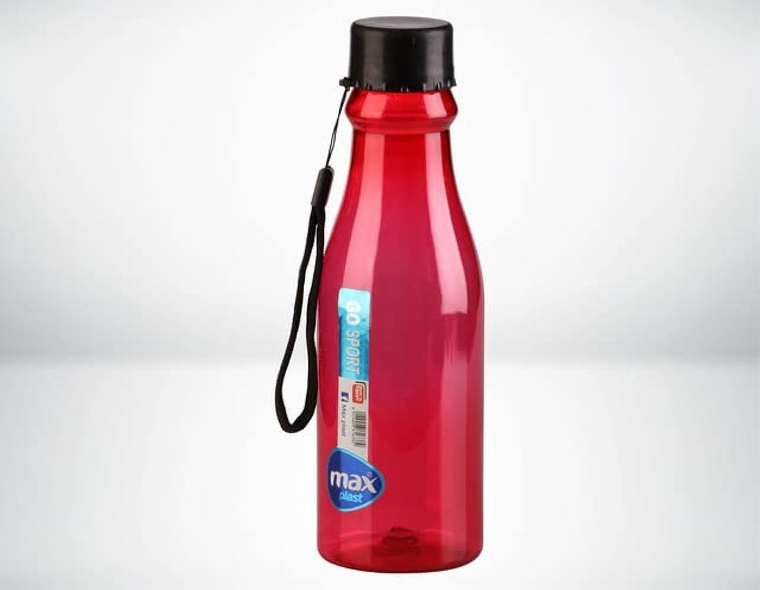 Max Flask Bottle 7.5x7.5x23.5 Red Max Plast